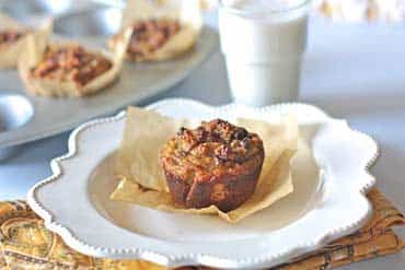 Banana Muffins with Chocolate Chip Streusel Topping
