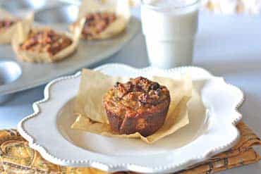 Banana Muffins with Chocolate Chip Streusel Topping