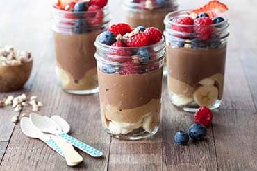 Layered Chia & Almond Pudding Parfait